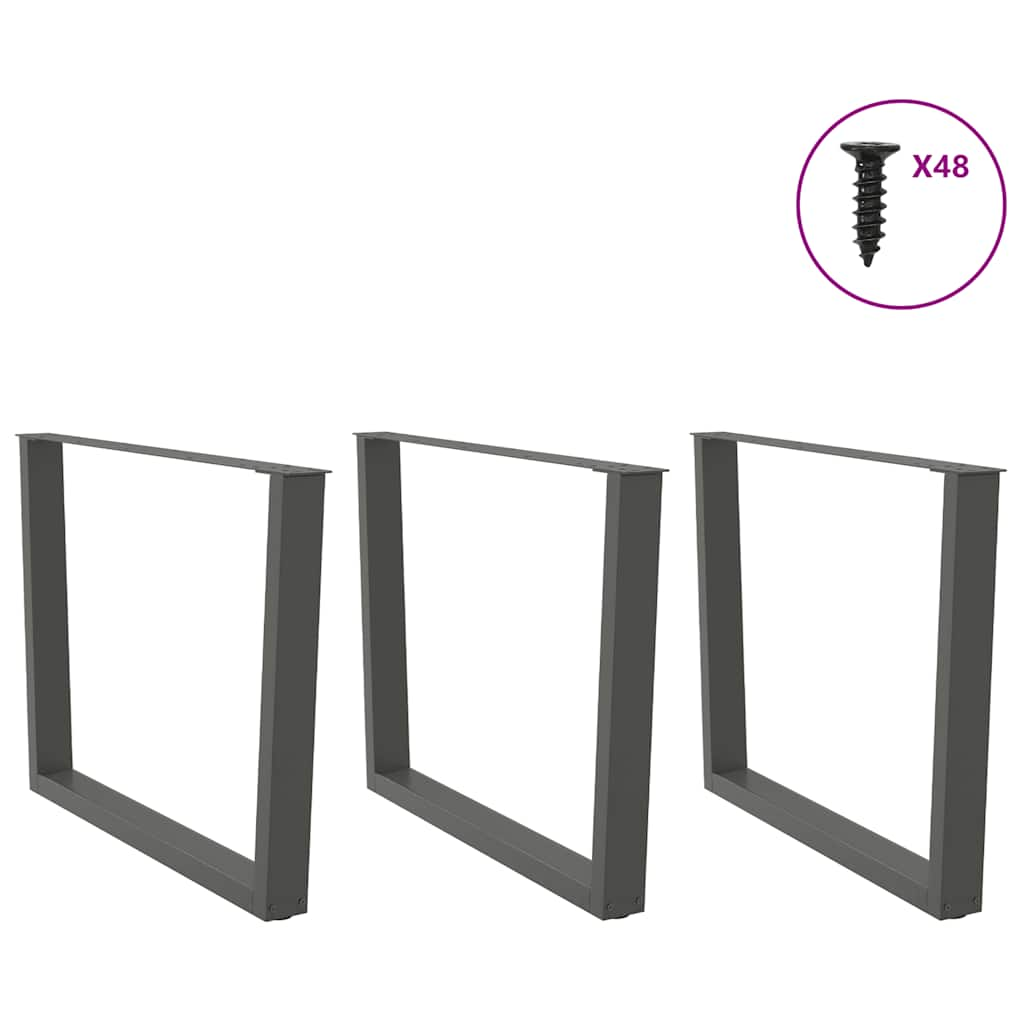 Söögilaua jalad V-kujuline 3 tk Antratsiit 100x(72-73,3) cm