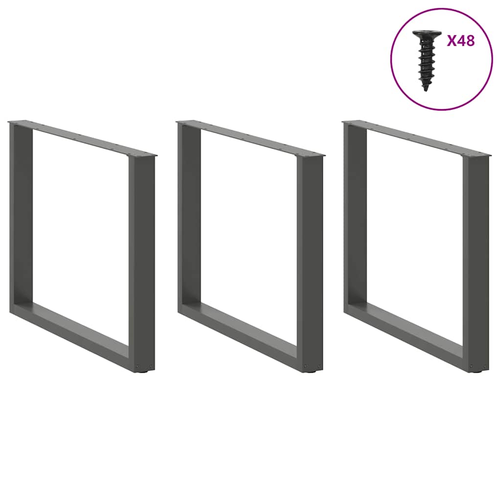 söögilaua jalad U-kujulised 2 tk antratsiit 100x(72-73)cm teras