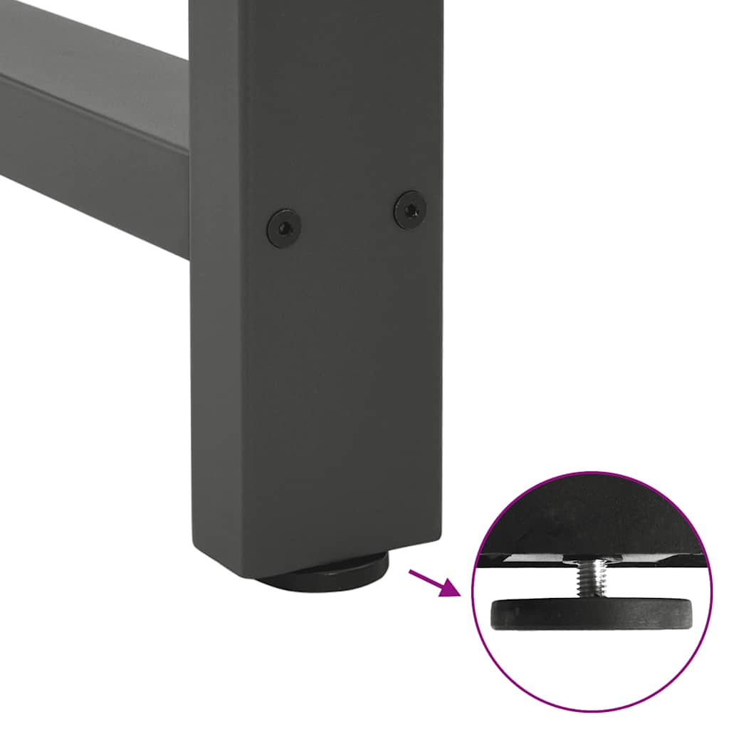 söögilaua jalad, antratsiit, 2 tk, 50x(72-73) cm, teras