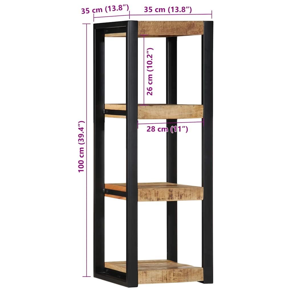 настенная полка 35x35x100 см из массива мангового дерева