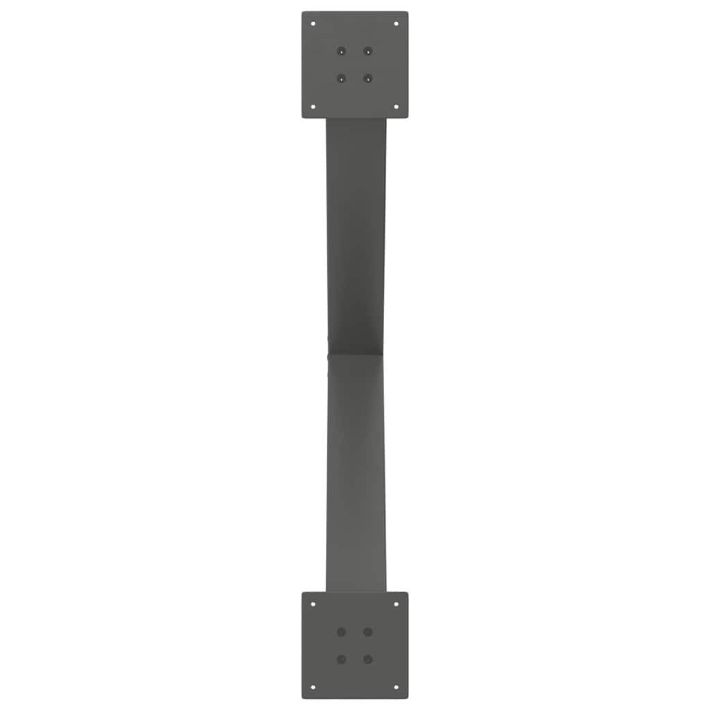 söögilaua jalad X-kujulised 3 tk antratsiit 90x(72-73) cm teras