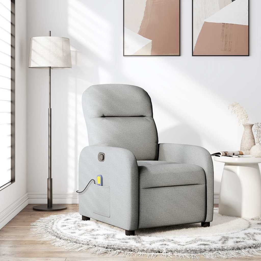 Massage Recliner Tool Cloud Grey Fabric