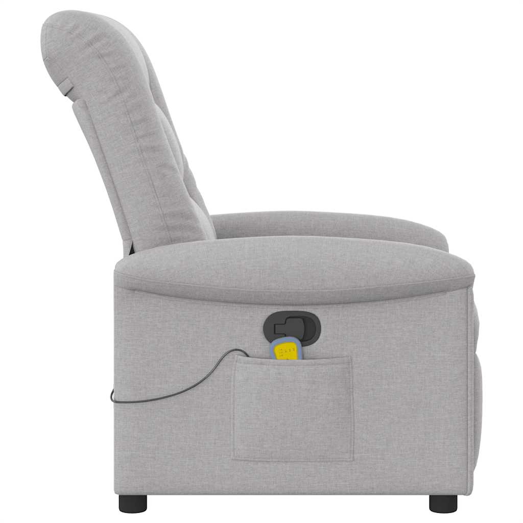 Massage Recliner Tool Cloud Grey Fabric