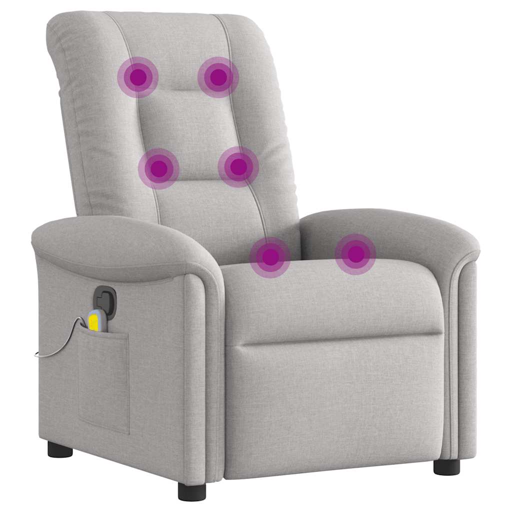 Massage Recliner Tool Cloud Grey Fabric