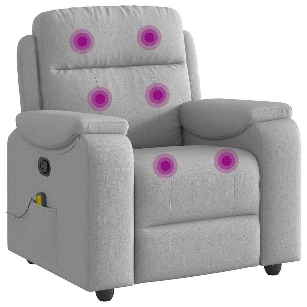 Massage Recliner Tool Cloud Grey Fabric