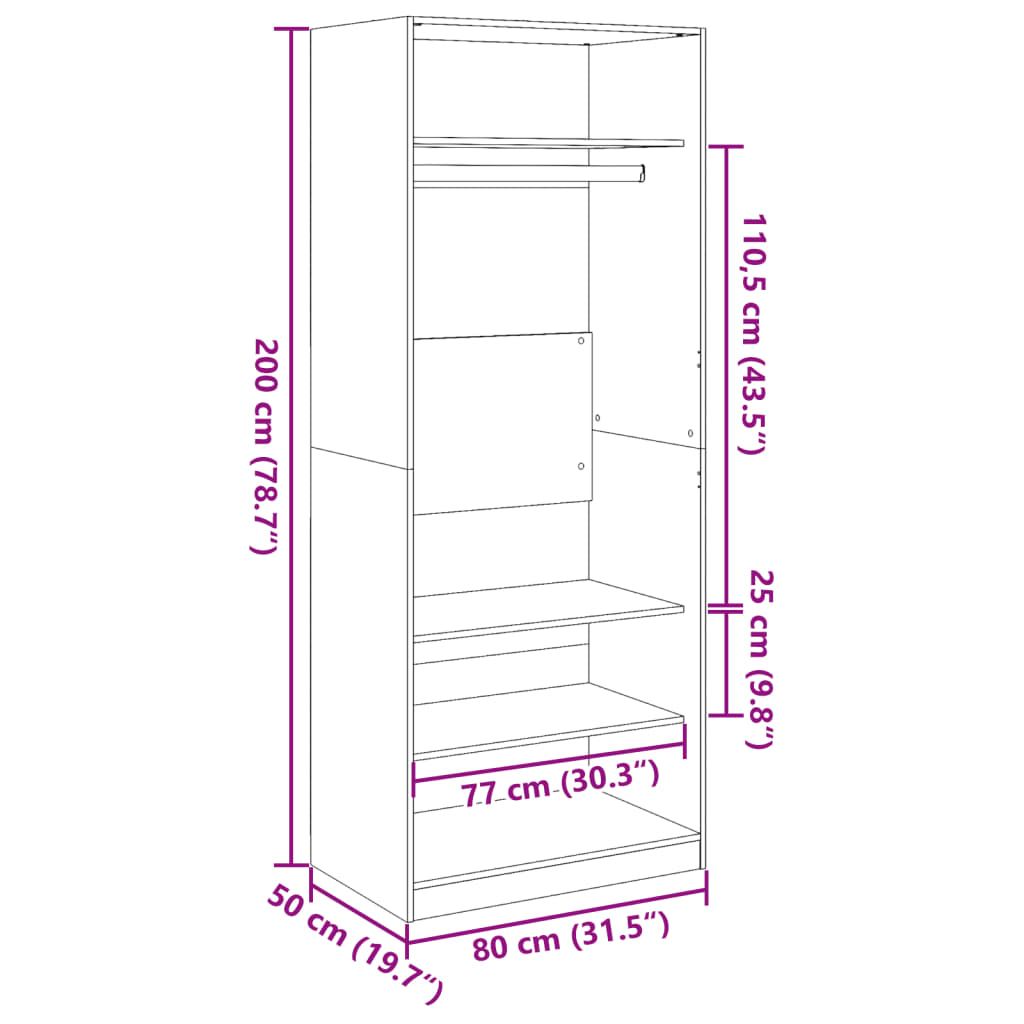 garderoob betoonhall 80x50x200 cm tehispuit