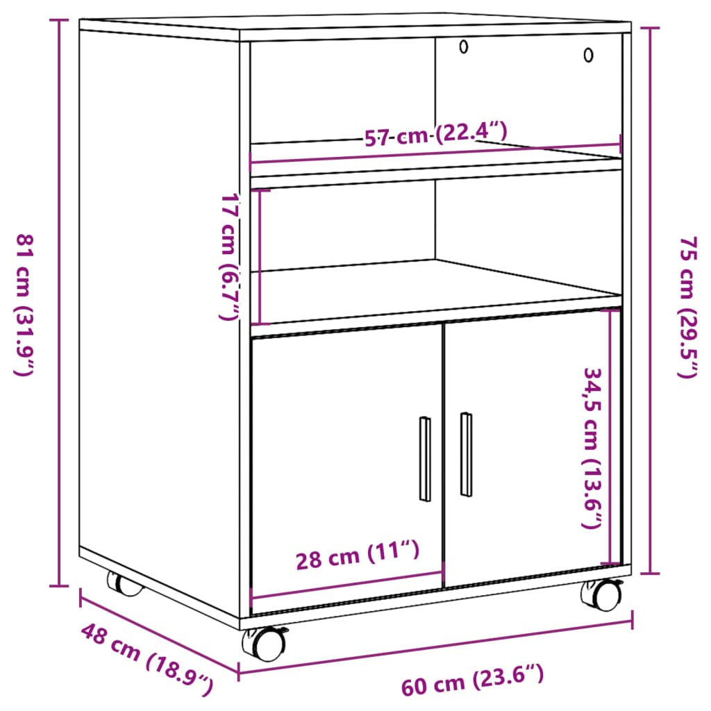 ratastel kapp, valge, 60 x 48 x 81 cm, tehispuit