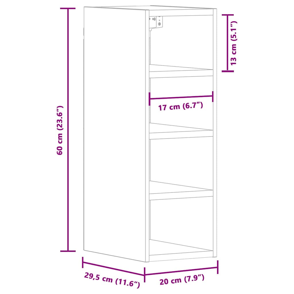 rippkapp suitsutamm 20x29,5x60 cm ehituspuit