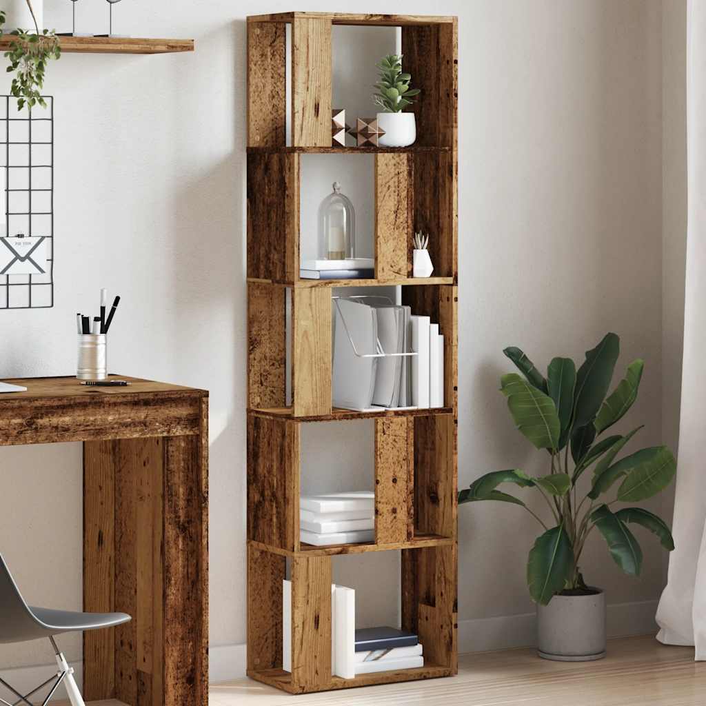 Книжный шкаф Old Wood 45x24x159 см Инженерное дерево