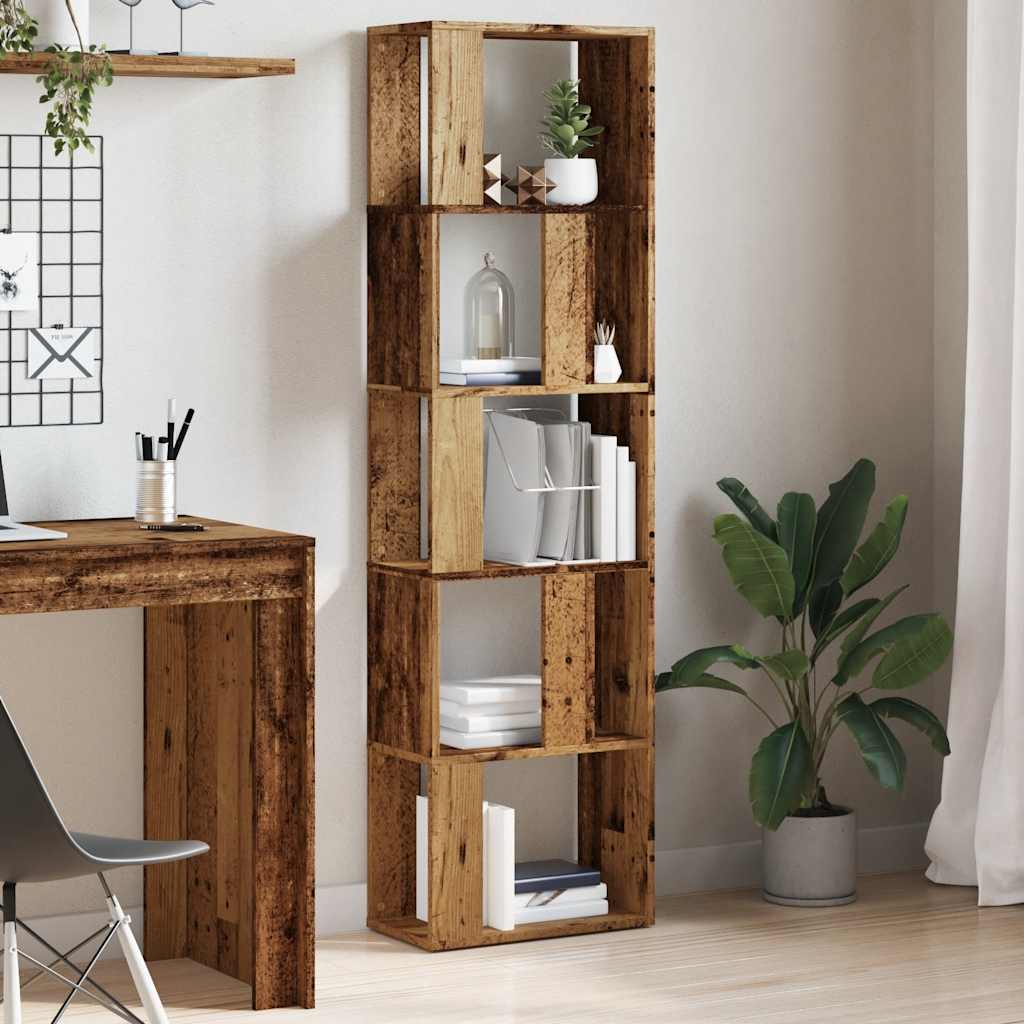 Книжный шкаф Old Wood 45x24x159 см Инженерное дерево