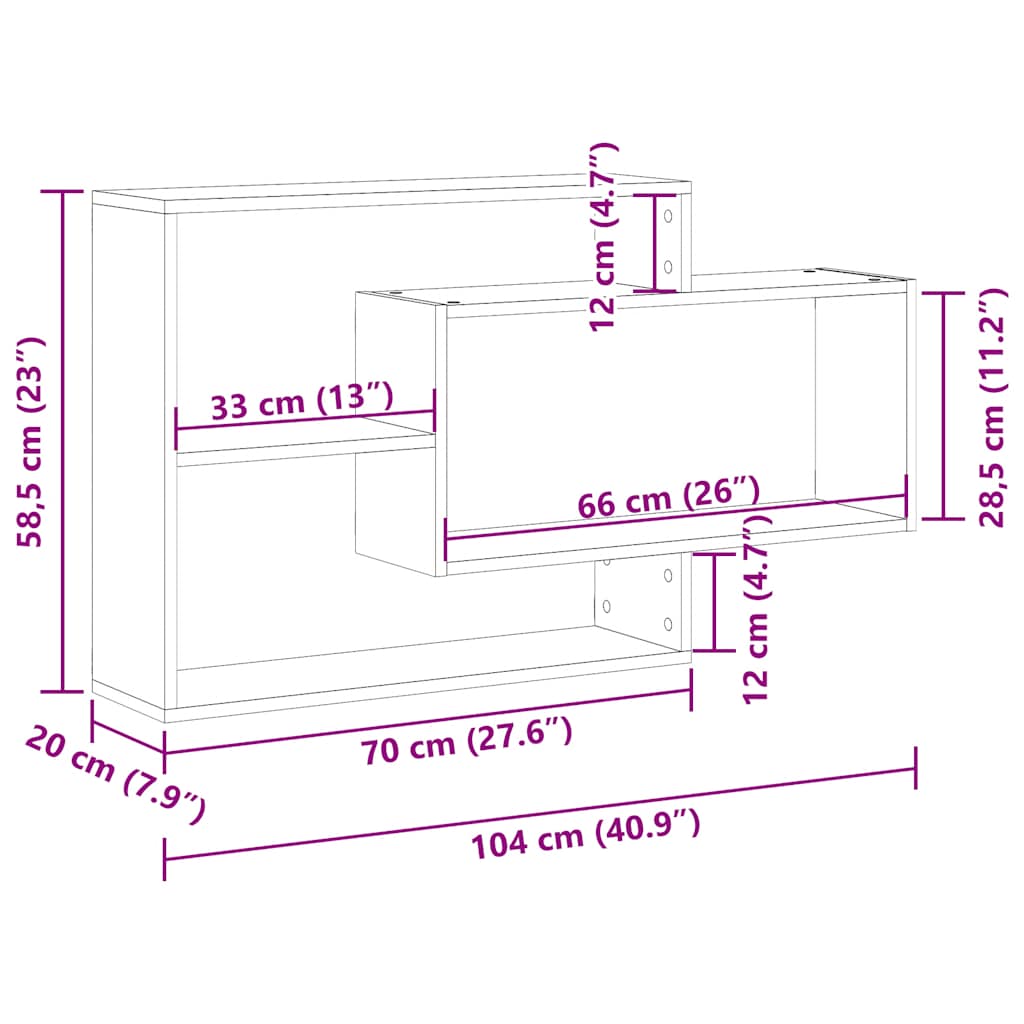 Seinariiul Vana puit 104x20x58,5 cm Tehnopuit