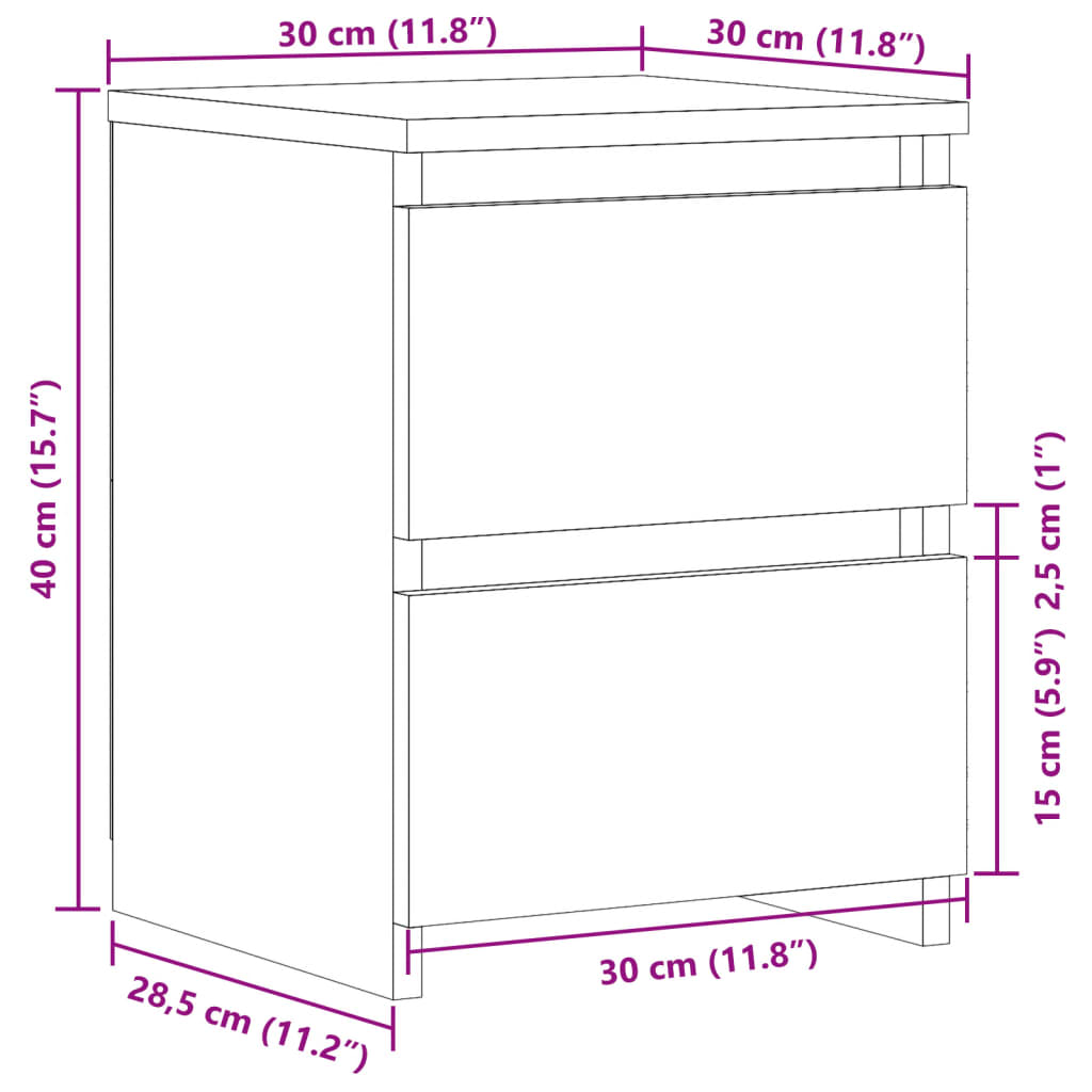 тумбочка прикроватная, дуб ручной работы, 30 x 30 x 40 см, искусственное дерево