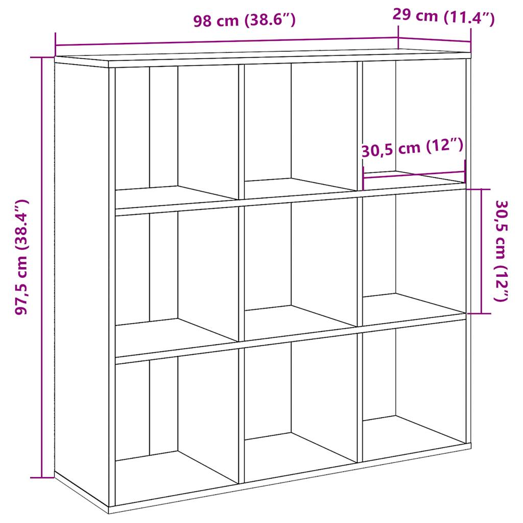 Книжный шкаф Старое дерево 98x29x97.5 см