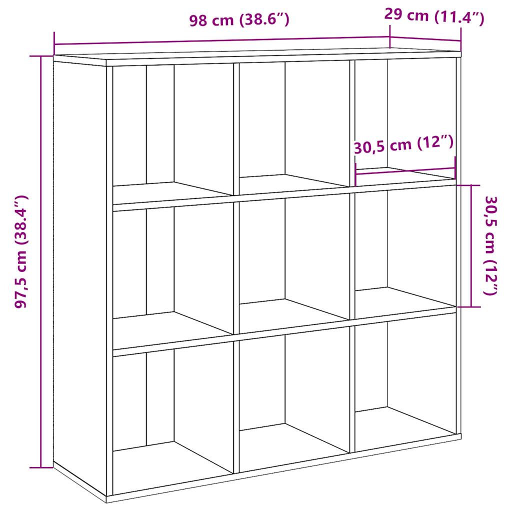 raamatukapp Artisan Oak 98x29x97,5 cm