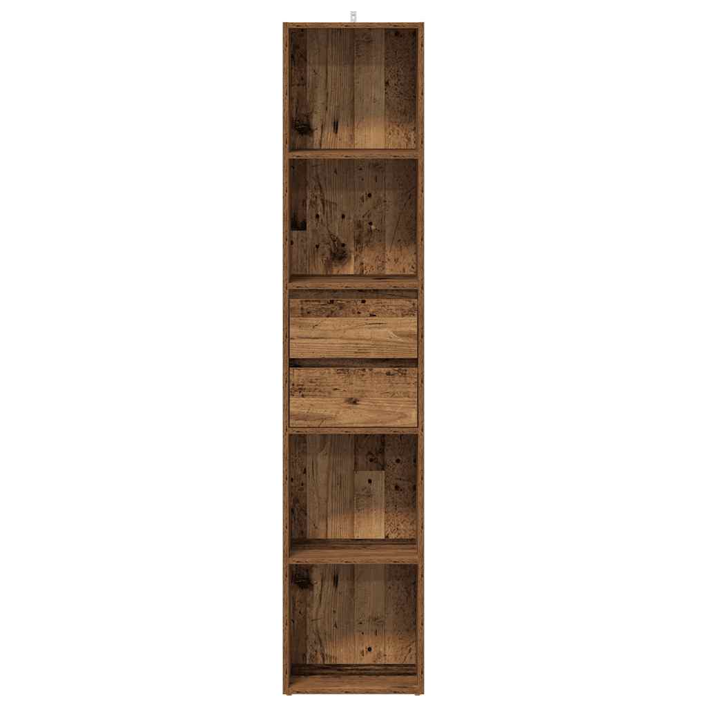 Книжный шкаф Old Wood 36x30x171 см Инженерное дерево