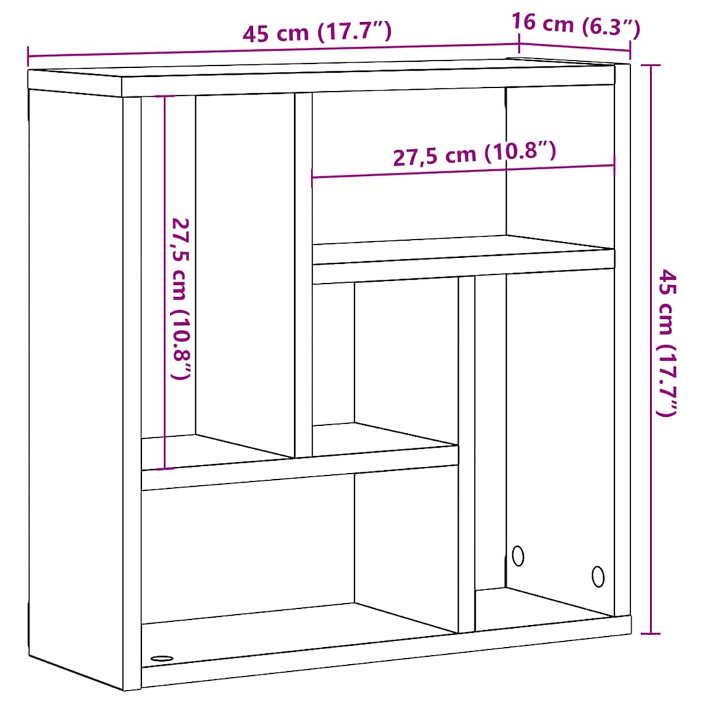 seinariiul Vana puit 45x16x45 cm Engineered Wood