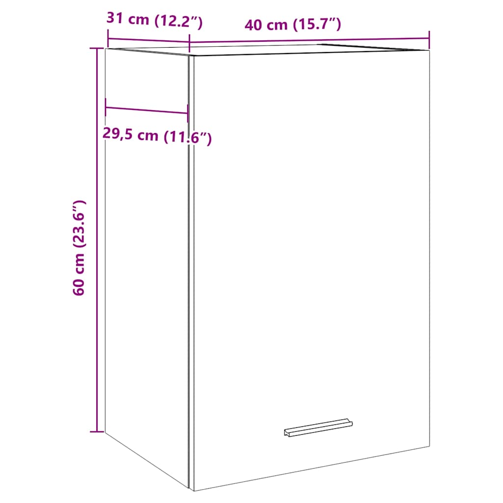 Rippkapp Vana puit 40x31x60 cm Engineered Wood