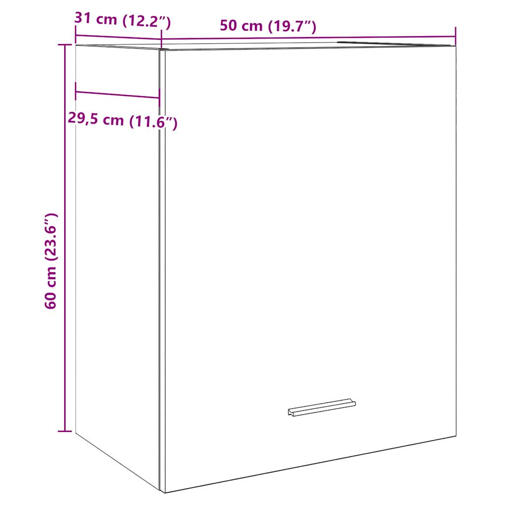 Навесные шкафы 2 шт. Artisan Oak 50x31x60 см Engineered Wood