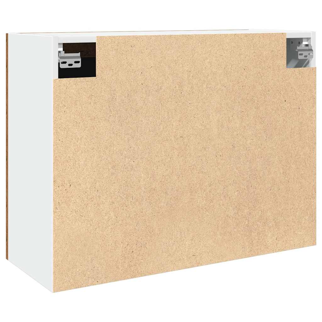 rippuv klaaskapp Vana puit 80x31x60 cm Engineered Wood