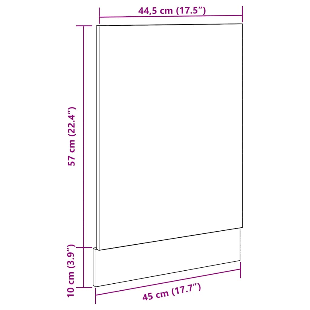 панель для посудомоечной машины Artisian Oak 45x3x67 см строительная древесина