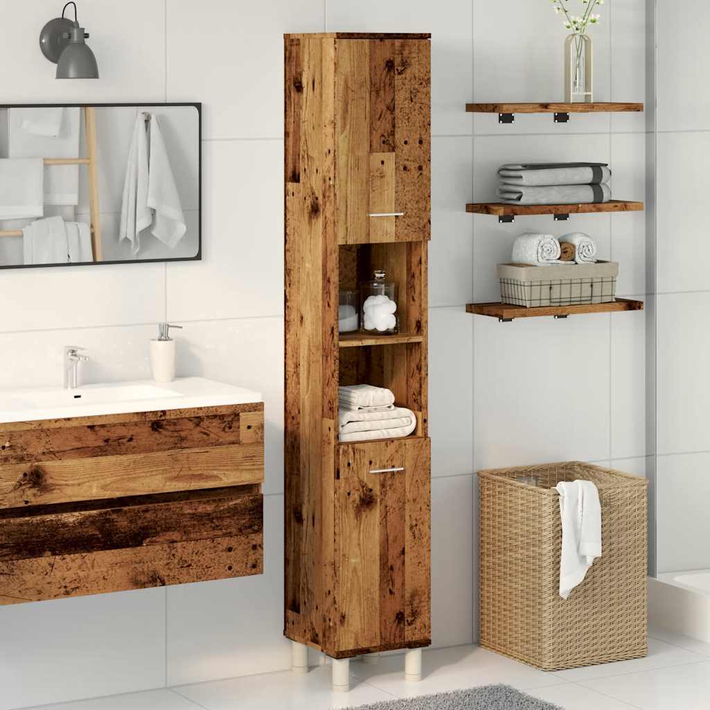 Vannitoa Kapp Old Wood 30x30x179 cm Engineered Wood