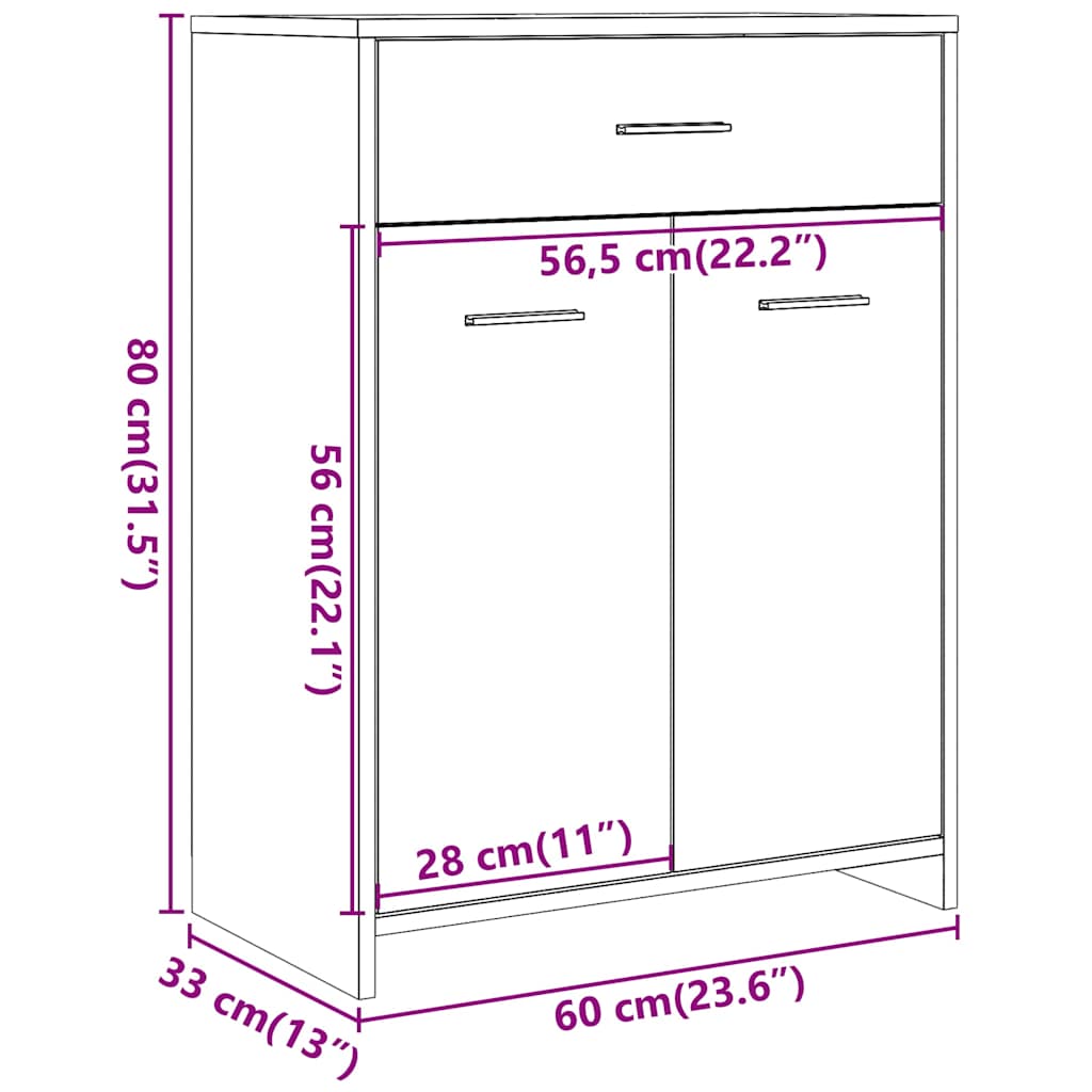 шкафчик для ванной бетон серый 60 x 33 x 80 см искусственное дерево