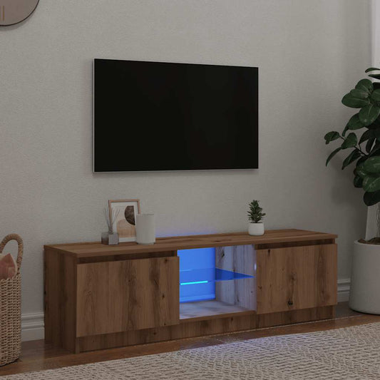 LED-valgustitega telerikapp Artisan tamm 140x40x35,5 cm