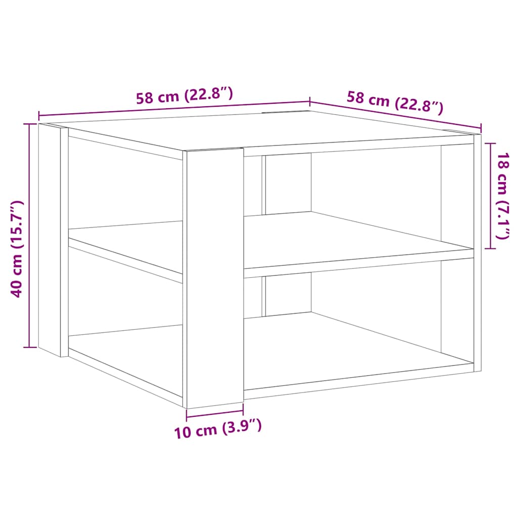 diivanilaud Old Wood 58x58x40 cm Engineered Wood