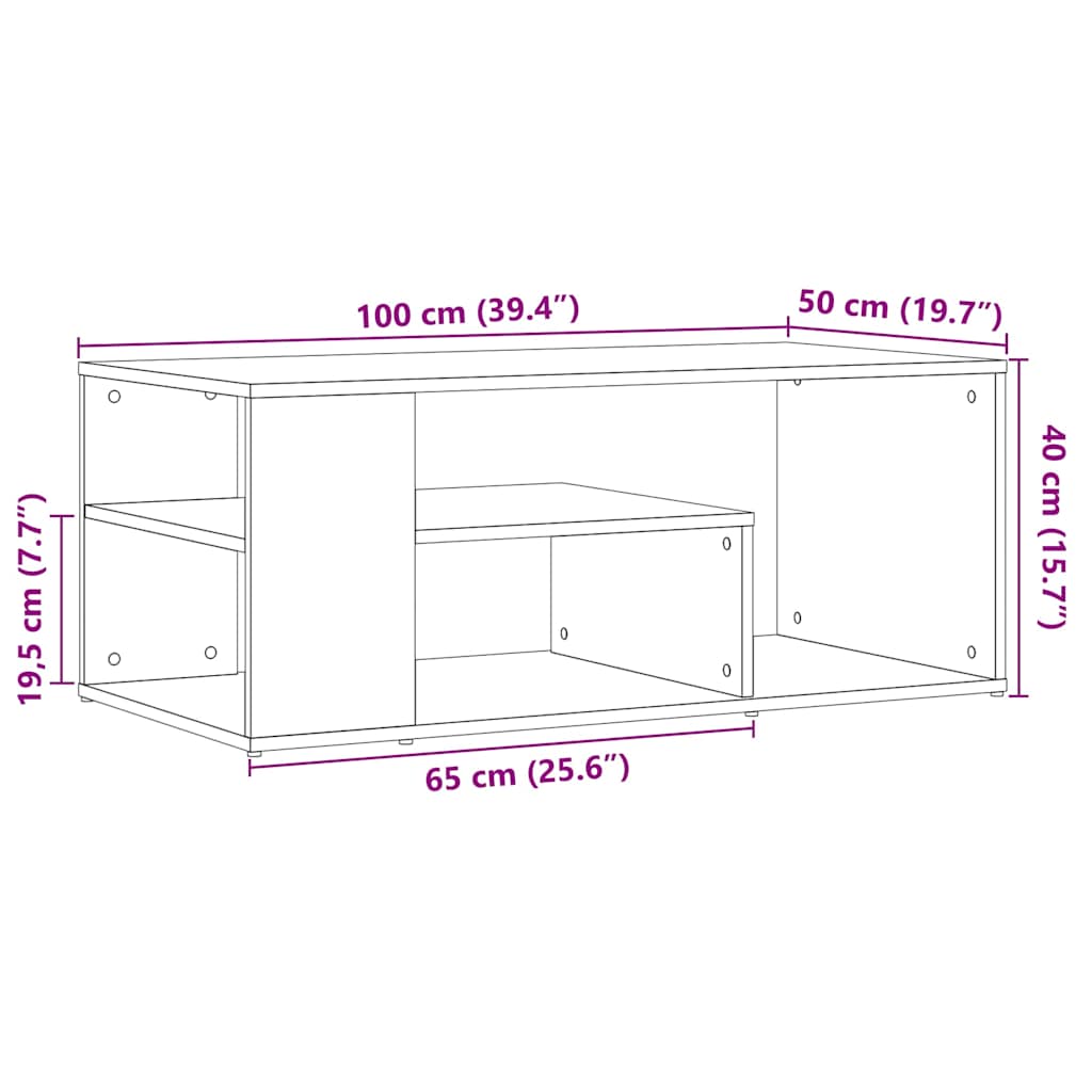 diivanilaud Old Wood 100x50x40 cm Engineered Wood