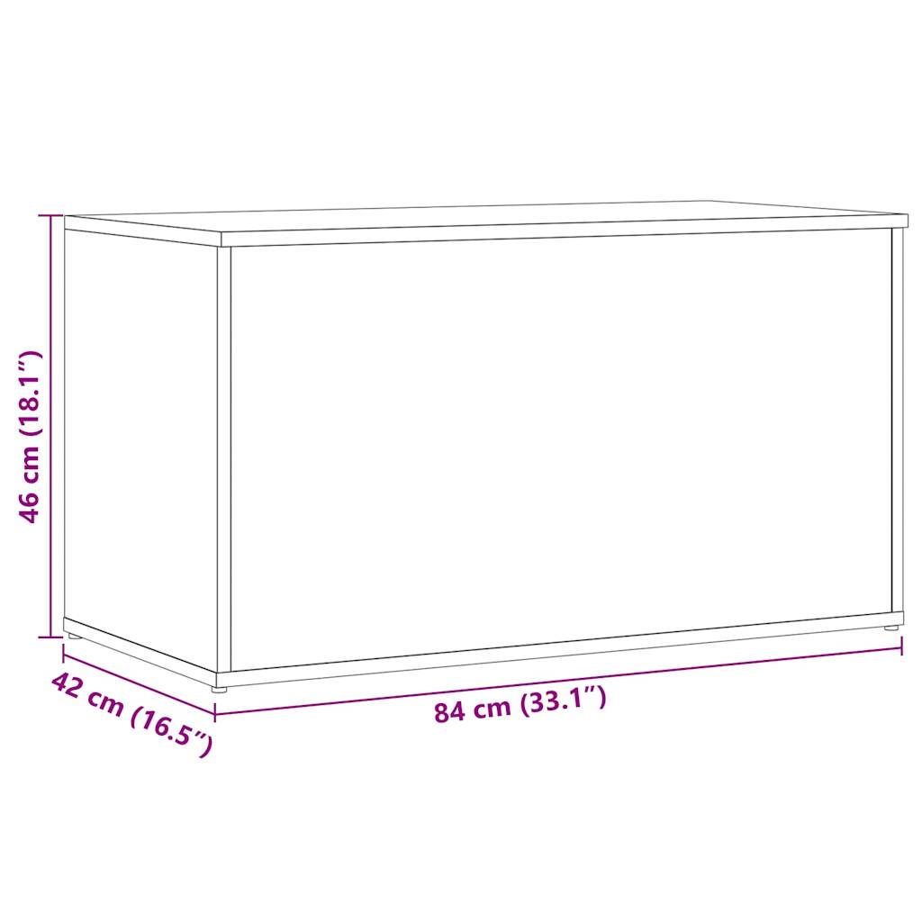 Hoiukast Vana puit 84x42x46 cm Engineered Wood