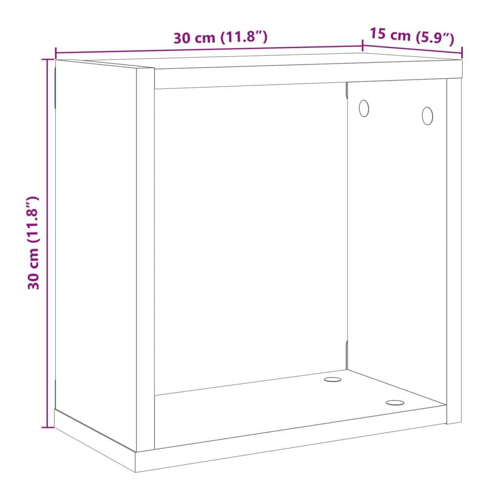 полки кубической формы 4 шт старое дерево 30x15x30 см искусственное дерево