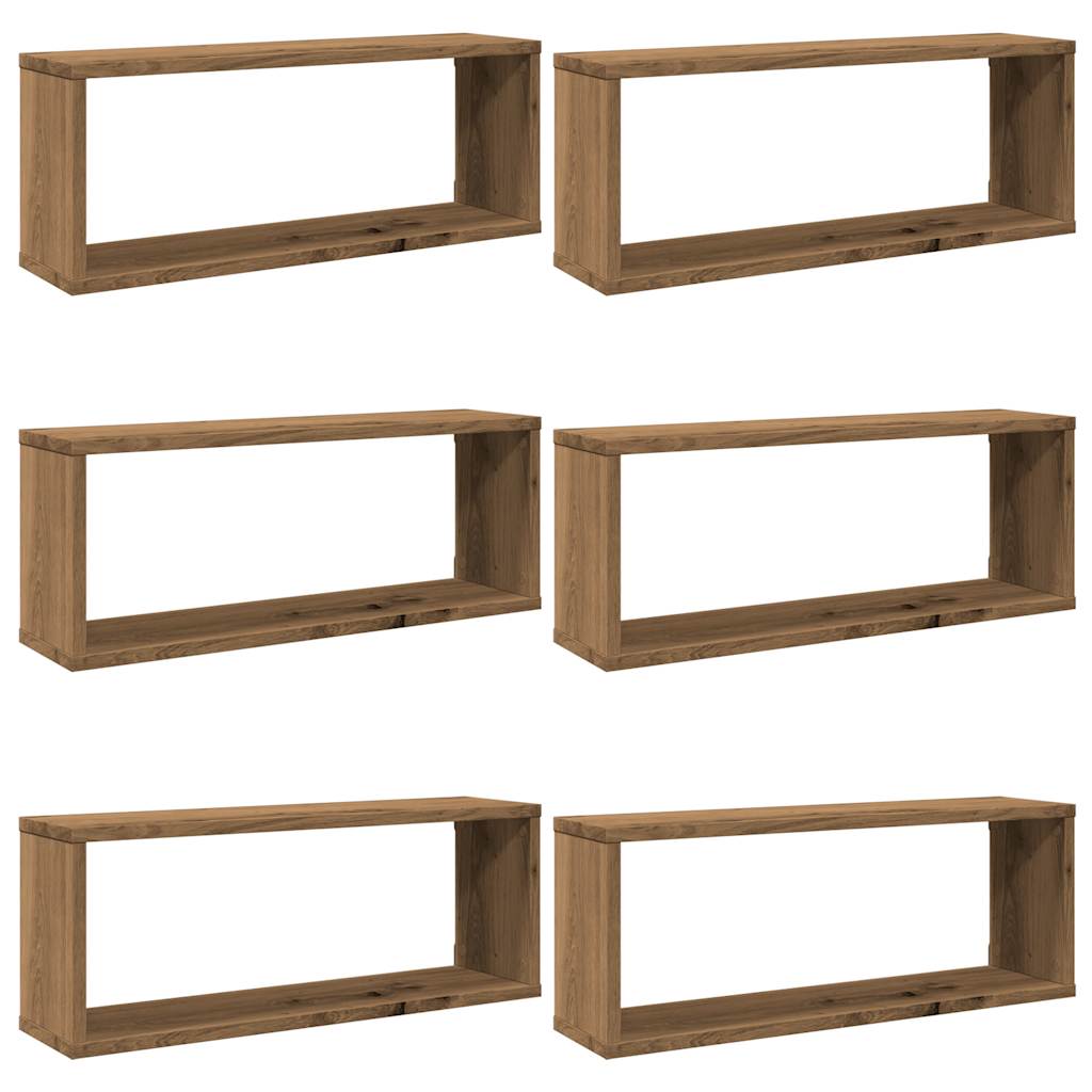 Seinakuubikuriiulid 6 tk Artisan Oak 60x15x23cm Engineered Wood