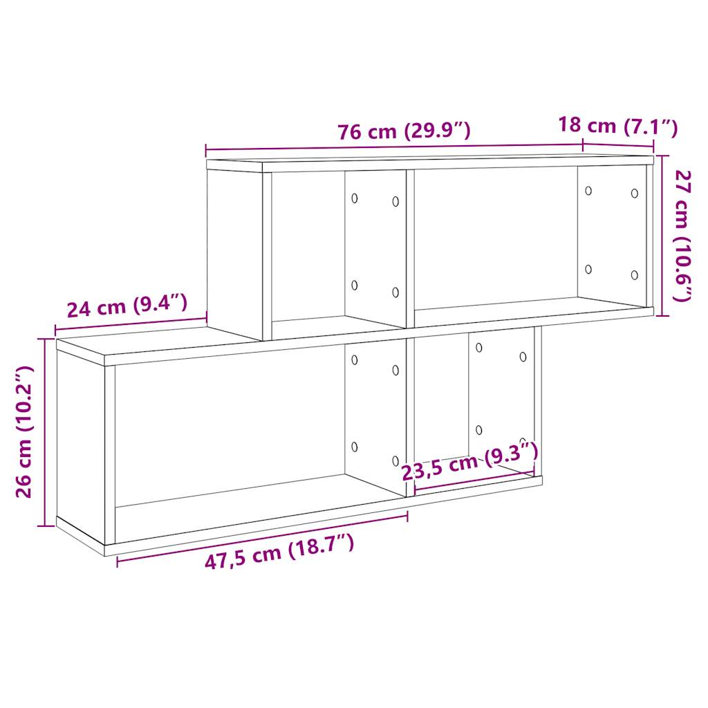 Seinariiul Vana puit 100x18x53 cm Engineered Wood