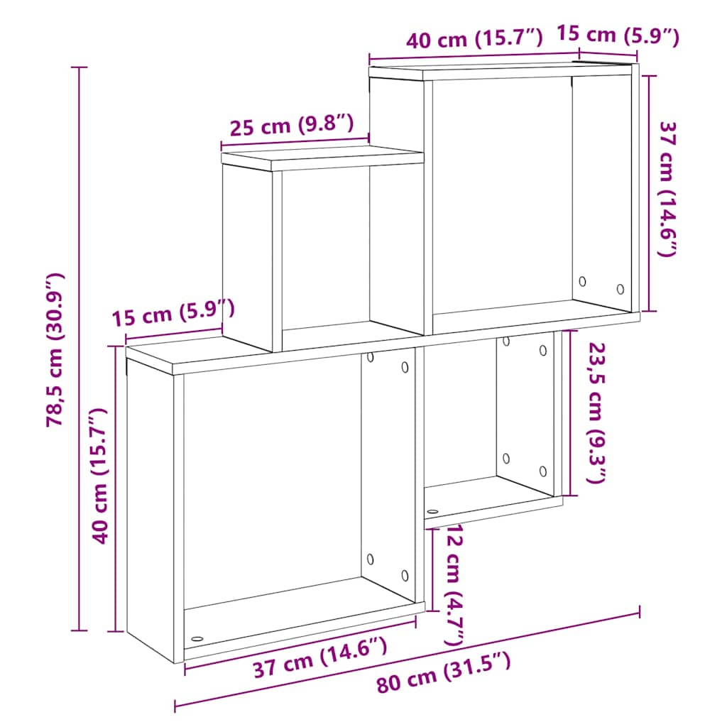 seinariiul Vana puit 80x15x78,5 cm Engineered Wood