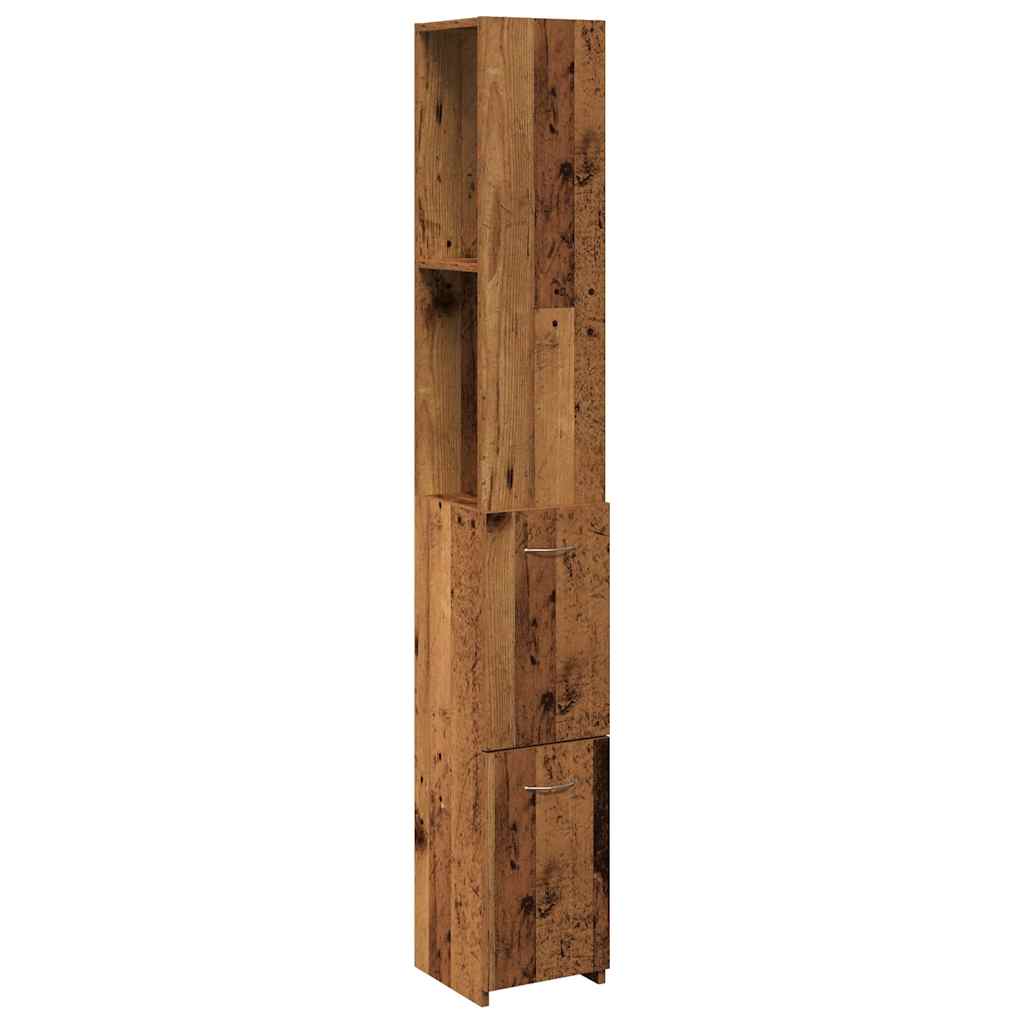 Шкаф для ванной комнаты Old Wood 25x25x170 см Инженерное дерево