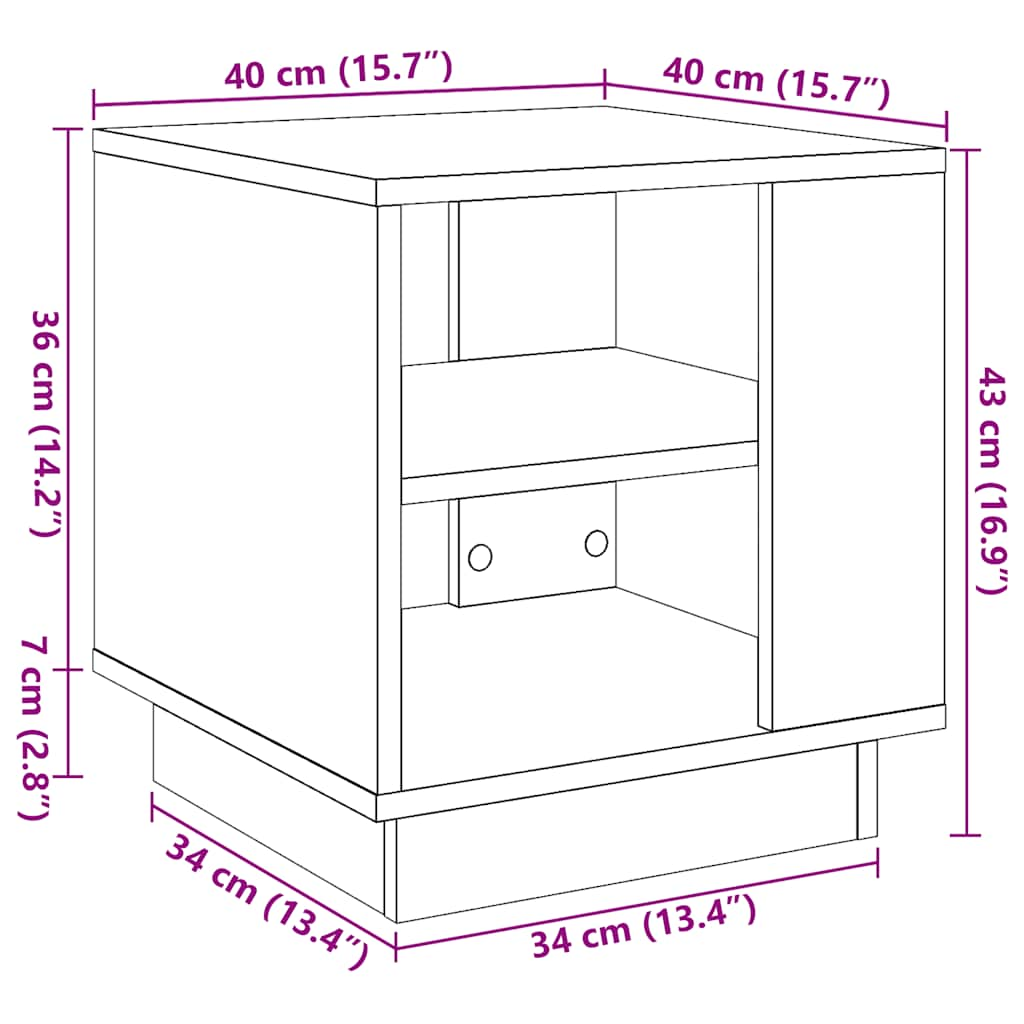 Журнальный столик Old Wood 40x40x43 см Engineered Wood