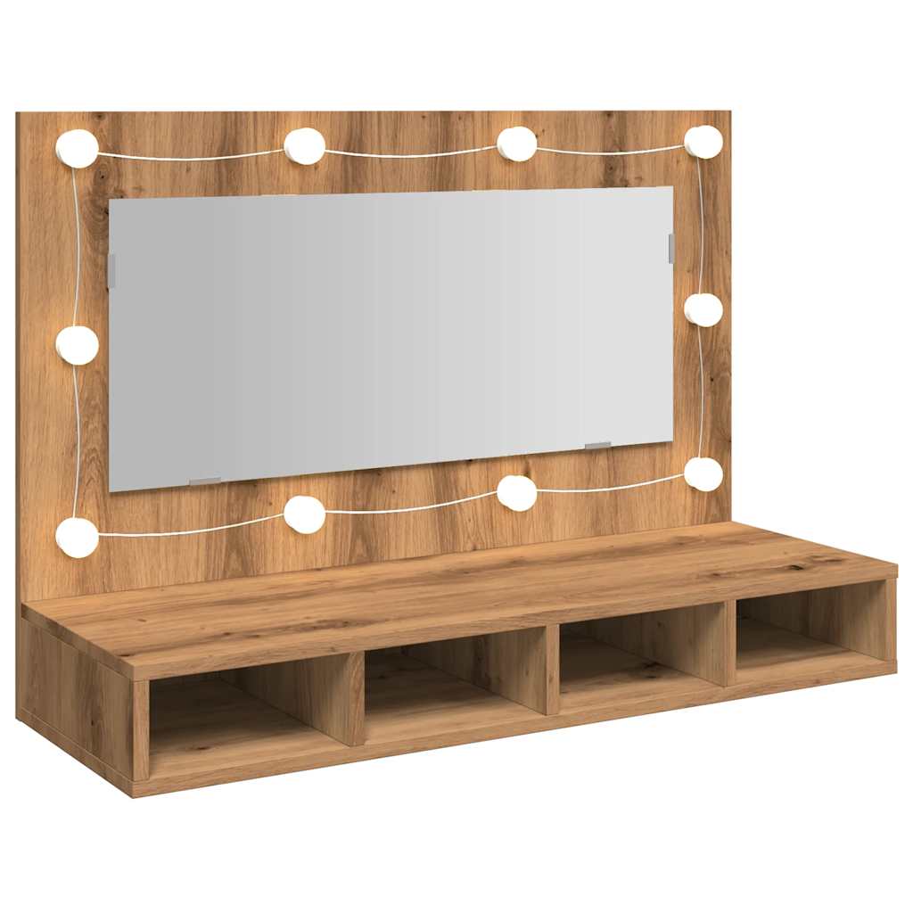 peegelkapp LED-ga Artisan Oak 90x31,5x62 cm