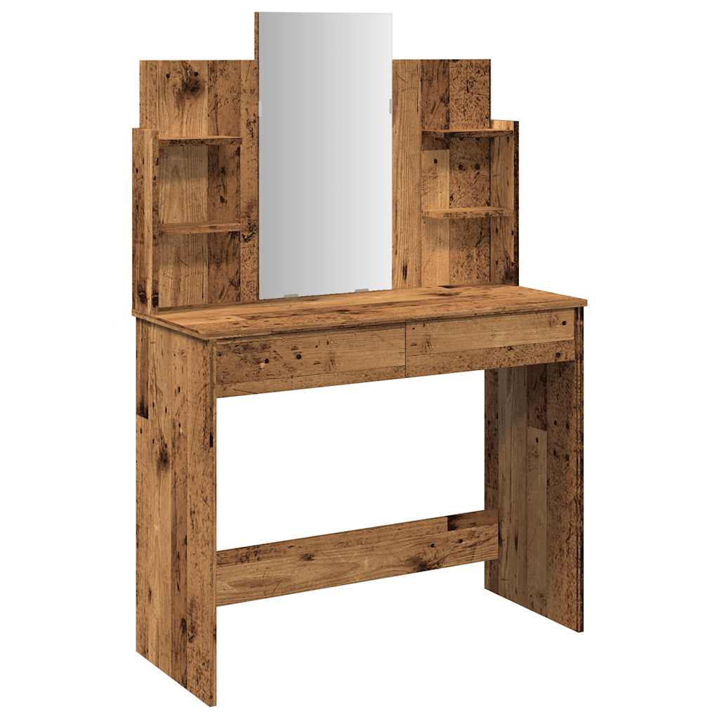 Туалетный столик с зеркалом Old Wood 96x39x142 см