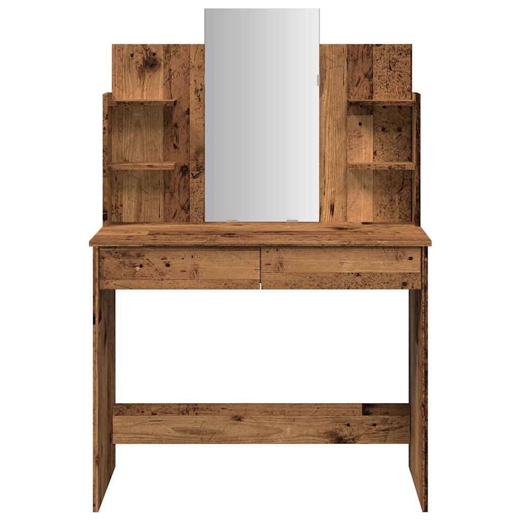 Туалетный столик с зеркалом Old Wood 96x39x142 см