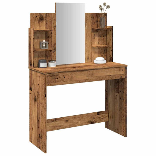 Туалетный столик с зеркалом Old Wood 96x39x142 см