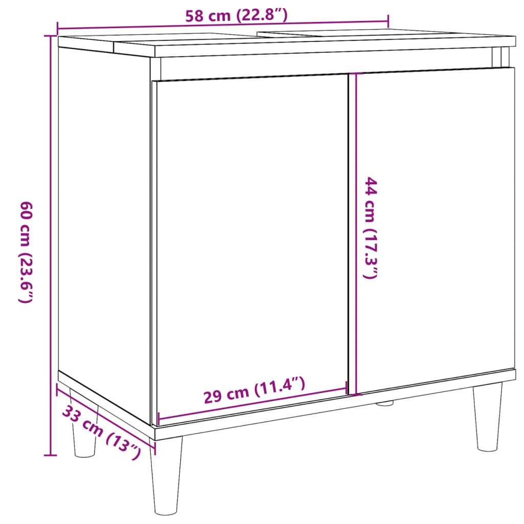 valamukapp Vana puit 58x33x60 cm Engineered Wood