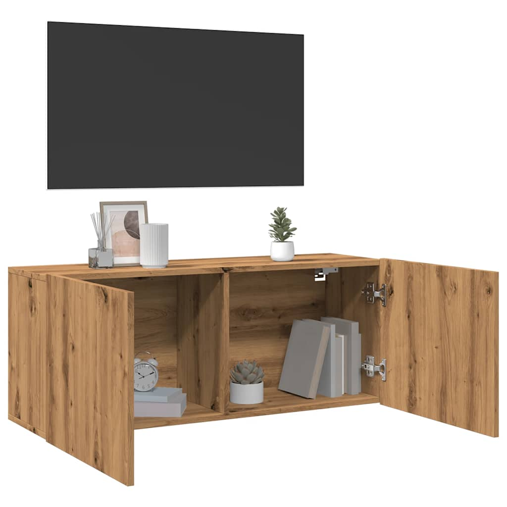 telerikapp Seinale kinnitatav Artisan Oak 100x30x41 cm