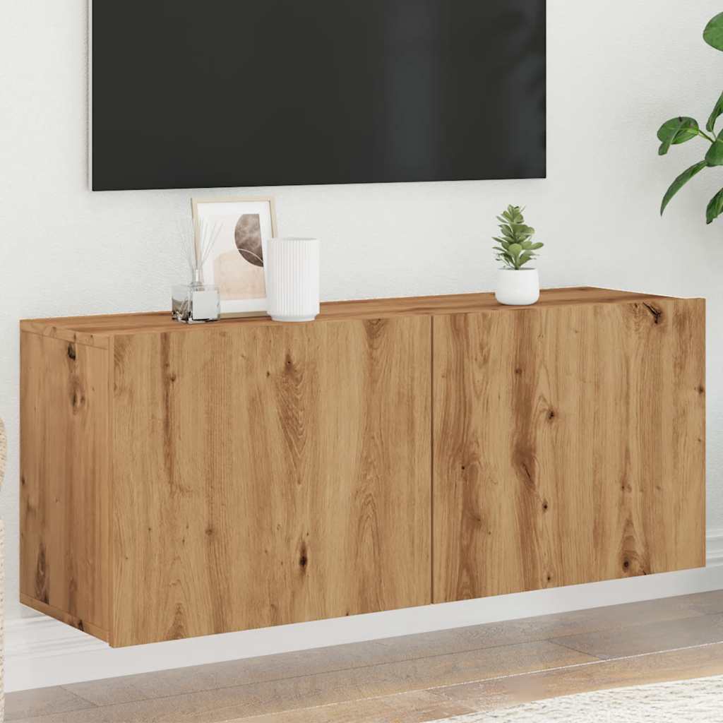 Тумба под телевизор настенная Artisan Oak 100x30x41 см