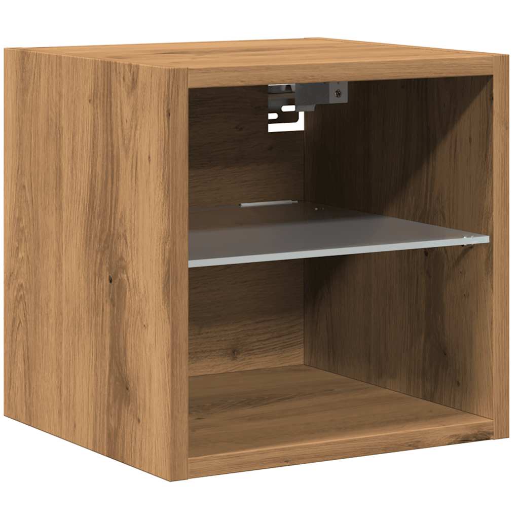 TV Seinakapid LED valgustitega 2 tk Artisan Oak 30x28,5x30 cm