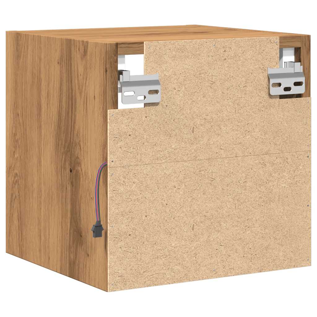 TV Seinakapid LED valgustitega 2 tk Artisan Oak 30x28,5x30 cm