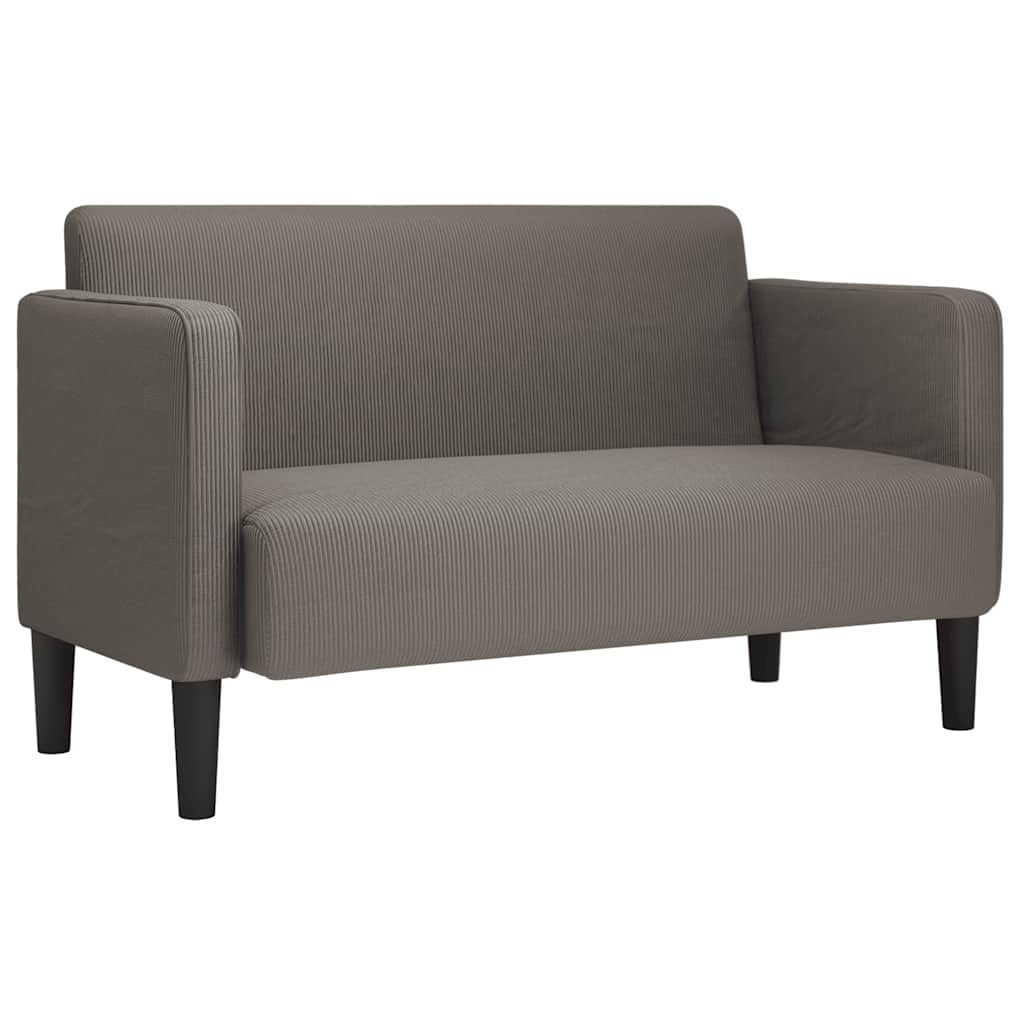 Loveseat diivan helehall 109 cm velvetist kangas