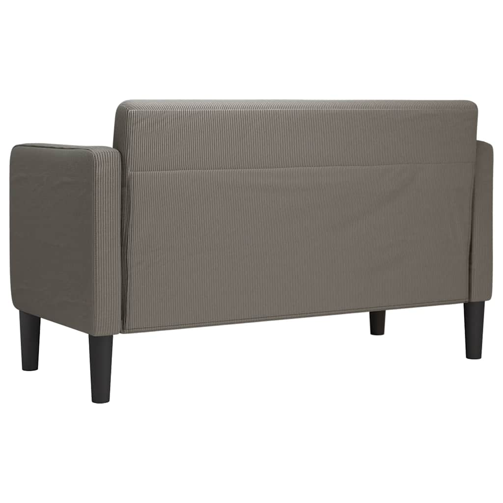 Loveseat diivan helehall 109 cm velvetist kangas