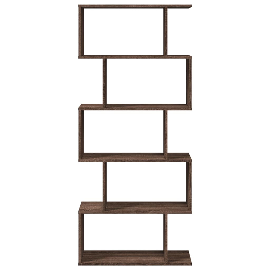 ruumijagaja 5 korrust, pruun tamm, 70 x 24 x 161 cm, tehispuit