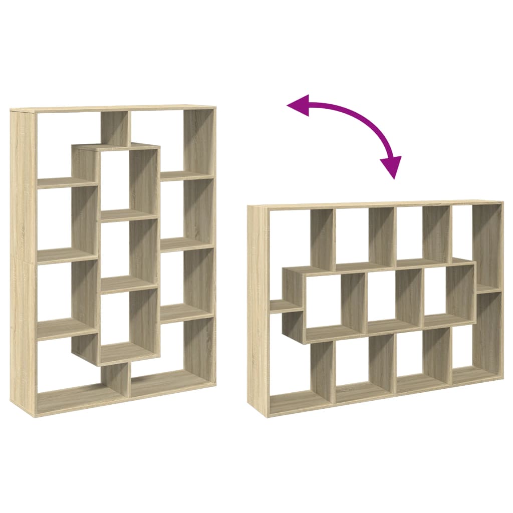 книжная полка Sonoma дуб 102x29x143 см искусственное дерево