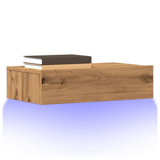 2-osaline LED-tuledega telerikapi komplekt Artisan Oak